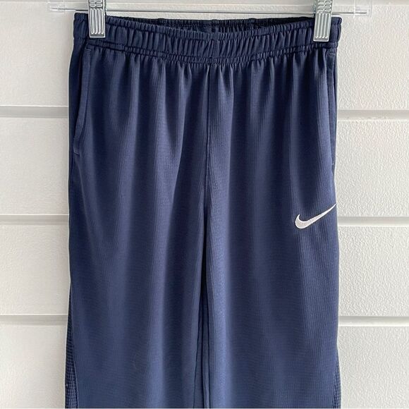 Nike Boys Lightweight Navy Track Pants Joggers Ankle Zip Sweatpants Size Small - Picture 4 of 13